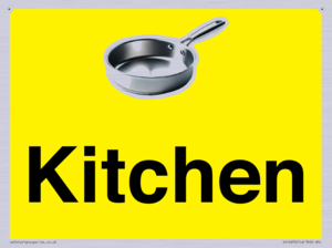 IV14270: Kitchen Dementia Friendly signs yellow