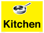IV14270: Kitchen Dementia Friendly signs yellow