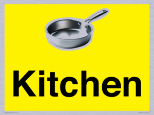 IV14270: Kitchen Dementia Friendly signs yellow