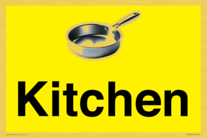 IV14270: Kitchen Dementia Friendly signs yellow