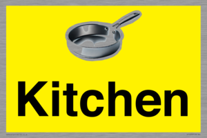 IV14270: Kitchen Dementia Friendly signs yellow