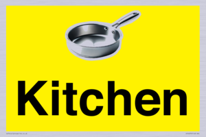 IV14270: Kitchen Dementia Friendly signs yellow