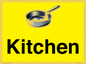 IV14270: Kitchen Dementia Friendly signs yellow