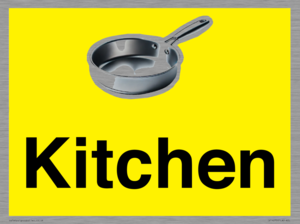 IV14270: Kitchen Dementia Friendly signs yellow