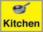IV14270: Kitchen Dementia Friendly signs yellow