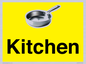 IV14270: Kitchen Dementia Friendly signs yellow