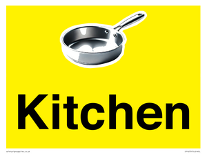 IV14270: Kitchen Dementia Friendly signs yellow