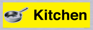 IV14270: Kitchen Dementia Friendly signs yellow