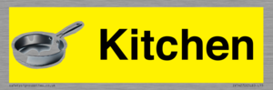 IV14270: Kitchen Dementia Friendly signs yellow