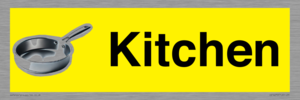 IV14270: Kitchen Dementia Friendly signs yellow