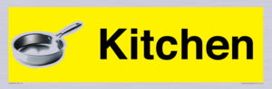IV14270: Kitchen Dementia Friendly signs yellow