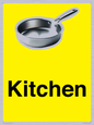 IV14270: Kitchen Dementia Friendly signs yellow