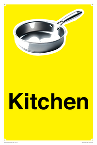 IV14270: Kitchen Dementia Friendly signs yellow