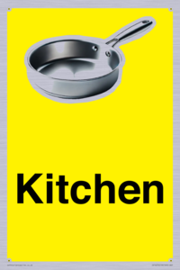 IV14270: Kitchen Dementia Friendly signs yellow