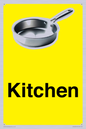 IV14270: Kitchen Dementia Friendly signs yellow