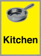 IV14270: Kitchen Dementia Friendly signs yellow
