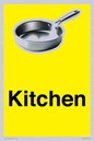 IV14270: Kitchen Dementia Friendly signs yellow