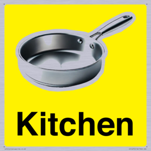 IV14270: Kitchen Dementia Friendly signs yellow