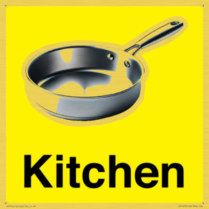 IV14270: Kitchen Dementia Friendly signs yellow