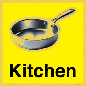 IV14270: Kitchen Dementia Friendly signs yellow