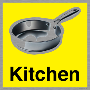 IV14270: Kitchen Dementia Friendly signs yellow