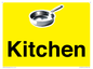 IV14274: Kitchen Dementia Sign Yellow