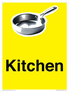 IV14274: Kitchen Dementia Sign Yellow