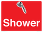 IV14282: Shower Dementia Friendly Sign Red