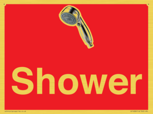 IV14282: Shower Dementia Friendly Sign Red