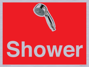 IV14282: Shower Dementia Friendly Sign Red