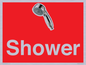 IV14282: Shower Dementia Friendly Sign Red