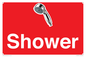 IV14282: Shower Dementia Friendly Sign Red