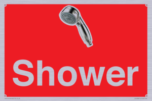 IV14282: Shower Dementia Friendly Sign Red