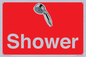 IV14282: Shower Dementia Friendly Sign Red