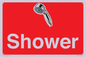 IV14282: Shower Dementia Friendly Sign Red