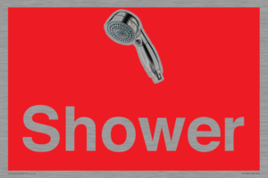 IV14282: Shower Dementia Friendly Sign Red