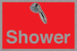 IV14282: Shower Dementia Friendly Sign Red