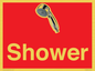 IV14282: Shower Dementia Friendly Sign Red
