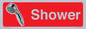 IV14282: Shower Dementia Friendly Sign Red