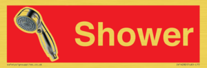 IV14282: Shower Dementia Friendly Sign Red