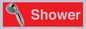 IV14282: Shower Dementia Friendly Sign Red