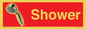 IV14282: Shower Dementia Friendly Sign Red