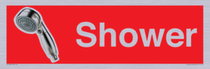 IV14282: Shower Dementia Friendly Sign Red