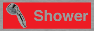 IV14282: Shower Dementia Friendly Sign Red