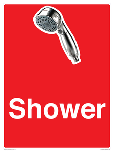 IV14282: Shower Dementia Friendly Sign Red