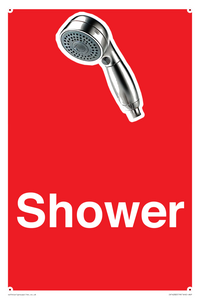 IV14282: Shower Dementia Friendly Sign Red