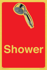 IV14282: Shower Dementia Friendly Sign Red