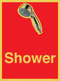 IV14282: Shower Dementia Friendly Sign Red