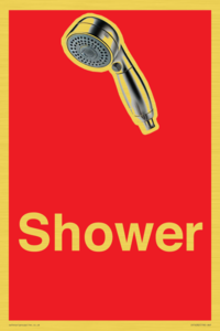 IV14282: Shower Dementia Friendly Sign Red