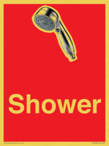 IV14282: Shower Dementia Friendly Sign Red